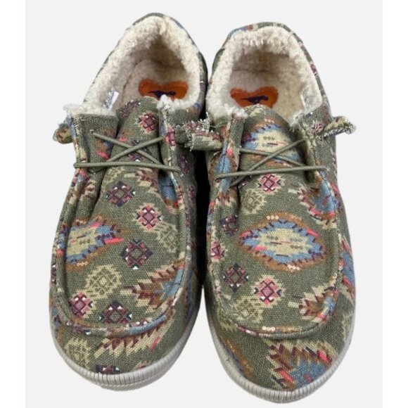 Rocket Dog Mellow Women's Slip On Shoes 7.5B (M) Olive/Natural Multi - Picture 2 of 8